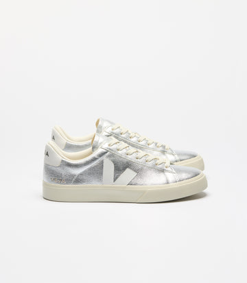 CAMPO LEATHER SILVER WHITE / VEJA