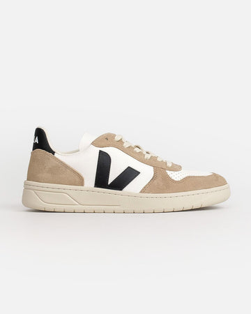 Zapatillas Veja V-10 Chromefree Extra White Black Sahara