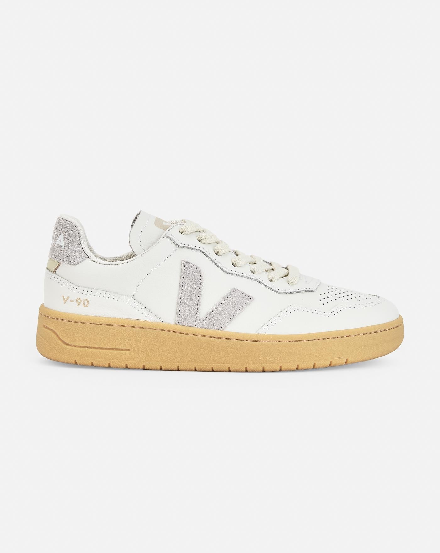 Zapatillas Veja V-90 Extra White Light Grey