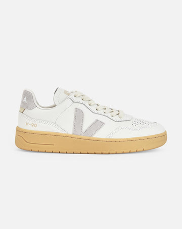 Zapatillas Veja V-90 Extra White Light Grey