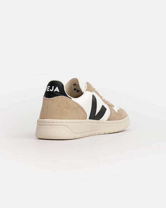 Zapatillas Veja V-10 Chromefree Extra White Black Sahara